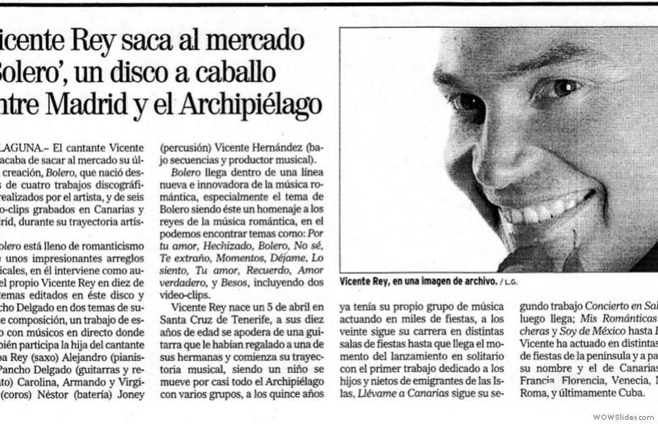VICENTE REY La Gaceta 21-09-2007