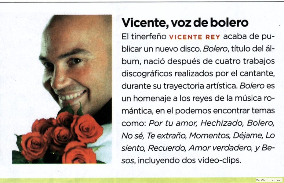 VICENTE REY Revista Canarias7  06-10-07